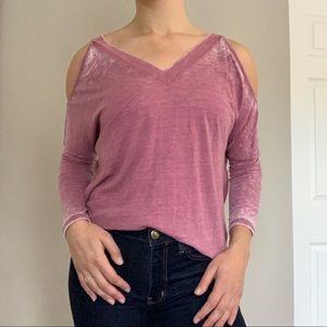 EXPRESS Cold Shoulder Long-Sleeve Top